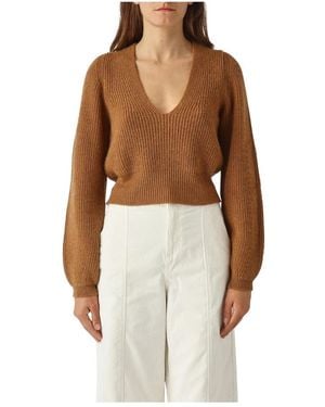 Twinset V-Neck Knitwear - Marron