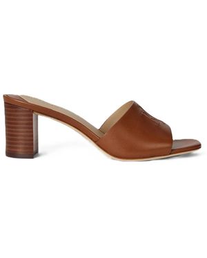 Ralph Lauren Heeled Mules - Brown