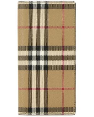 Burberry Accessoires ,Veelkleurig ,Katoen Bedrukte Canvas Portemonnee - Metallic