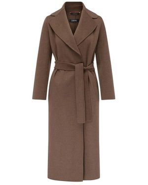 Max Mara Belted Coats - Marron