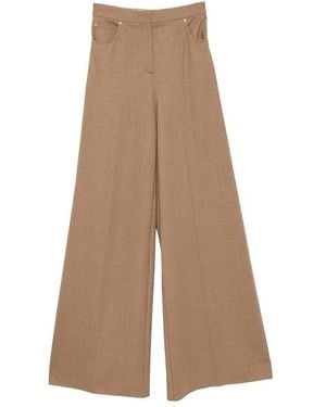 Max Mara Broeken ,Bruin ,Katoen Mugola Wijde Broek - Naturel