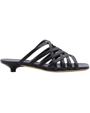 Rotta Heeled Mules - Black