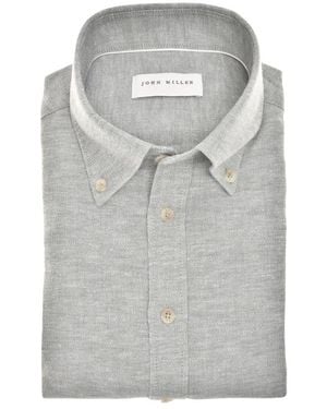 John Miller Overhemd Slim Fit - Grau
