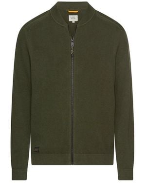 Camel Active Bomber Style Strickjacke - Grün