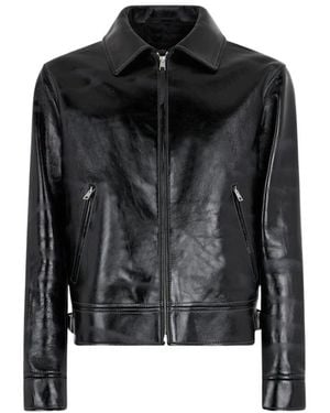 Roberto Cavalli Leren Jas - Zwart