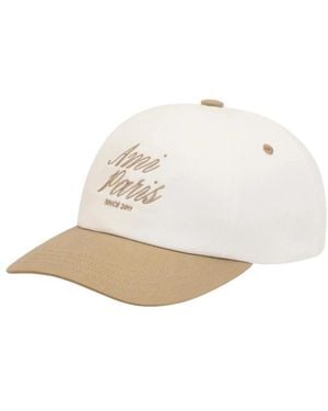 Ami Paris Bicolor Cotton Cap - Weiß