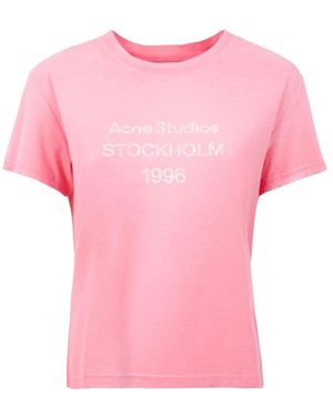 Acne Studios Tops ,Roze ,Katoen T-Shirts