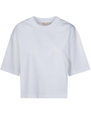 Marni Tops ,Wit ,T-Shirt - Blauw