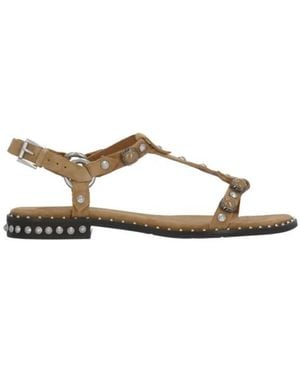 Ash Flat Sandals - Natural