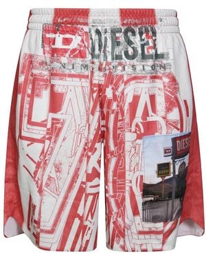 DIESEL Casual Shorts - Red