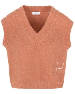 Hèst V-Ausschnitt Strickware - Orange