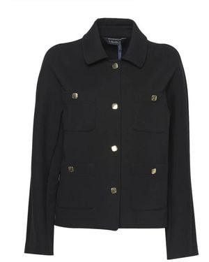 Max Mara Jassen ,Zwart ,Katoen Smmarmonioso Crop Jacket