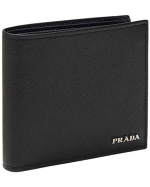 Prada Portafoglio Orizzontale May Issue - Schwarz