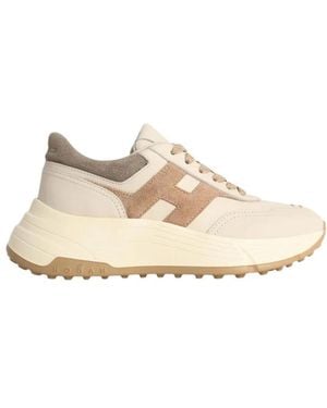 Hogan Schoenen ,Leer H669 Sneakers - Naturel
