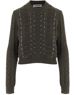 Jil Sander Round-Neck Knitwear - Black