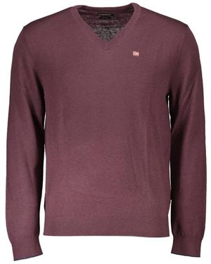 Napapijri V-Neck Knitwear - Purple