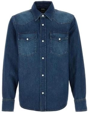 A.P.C. Denim Shirts - Azul