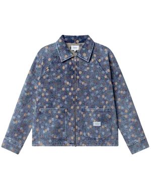 Nikben Jassen ,Blauw ,Katoen Patch Jacquard Jacket