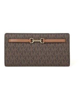 Michael Kors Carson Large Snap Wallet - Grijs