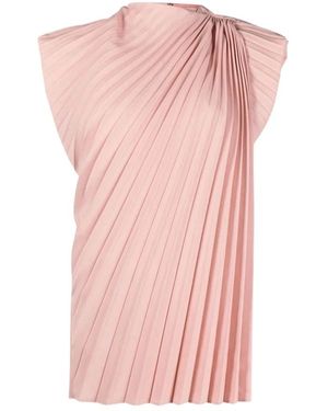 Colville Roze Geplooide Mouwloze Top