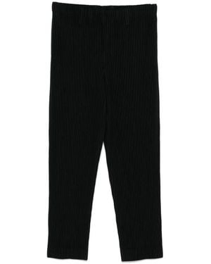 Issey Miyake Straight Trousers - Black