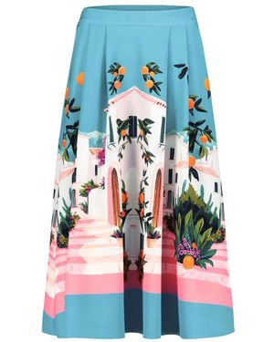 BETTY&CO Rokken ,Veelkleurig ,Midi Rok - Blauw