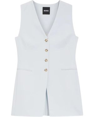 HUGO Jassen ,Blauw ,Julinial Mouwloze Blazer