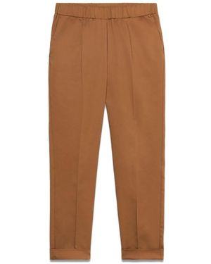 Oltre Slim-Fit Trousers - Marrón