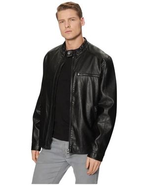 Guess Leather Jackets - Noir