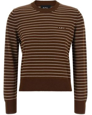A.P.C. Round-Neck Knitwear - Marrón