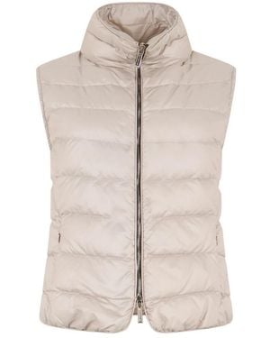 Moorer Gilet Met Rits - Naturel