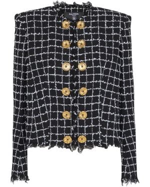 Balmain Tweed Jackets - Negro