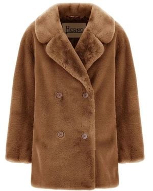Herno Faux Fur & Shearling Jackets - Marrón