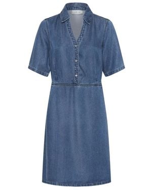 Cream Shirt Dresses - Azul