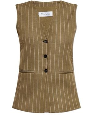 Max Mara Jassen ,Groen ,Wol Riccio Vest