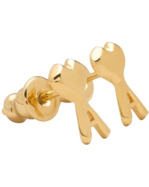Ami Paris Accessoires ,Geel ,Ami De Coeur Oorbellen - Metallic