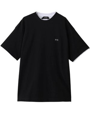 N°21 Tops ,Zwart ,Katoen T-Shirt
