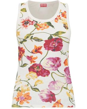 KENZO Floral Patroon Top - Wit