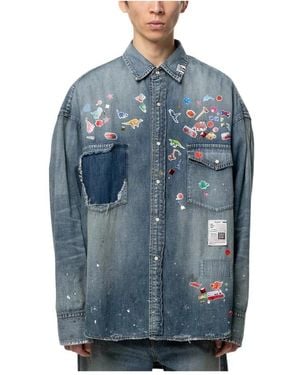 Maison Mihara Yasuhiro Denim Shirts - Blue