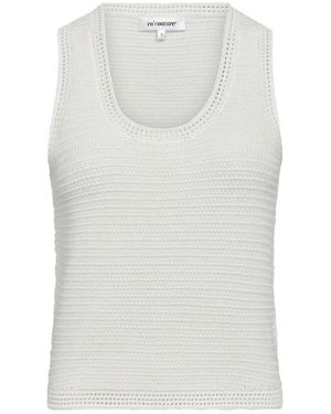co'couture Ronde Hals Gebreid - Wit
