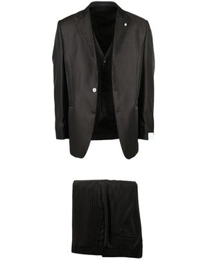 Luigi Bianchi Single Breasted Suits - Nero