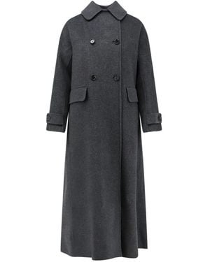 Aspesi Double-Breasted Coats - Nero