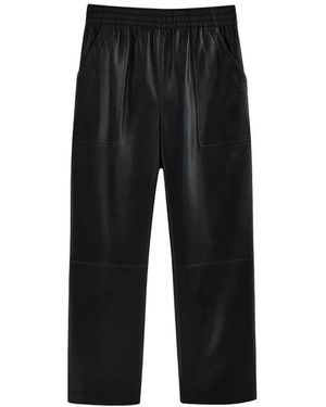 Anine Bing Leather Trousers - Negro