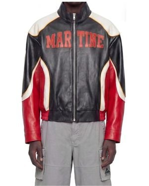 Martine Rose Leather Jackets - Red