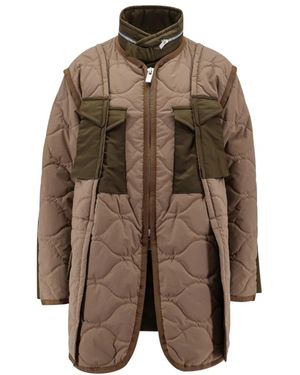 Sacai Giacca trapuntata in nylon - Marrone
