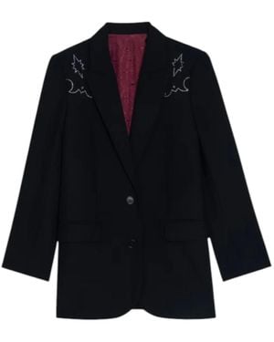 Zadig & Voltaire Maßgeschneiderter Blazer Mit Western-Details - Blau