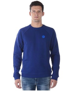 Versace Hoodies & Sweatvesten ,Blauw ,Katoen Sweatshirt Hoodie