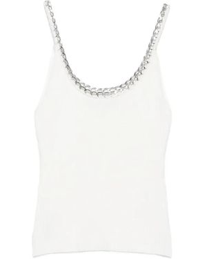 KARL LAGERFELD Gebreide Top Met Kettingdetail - Wit