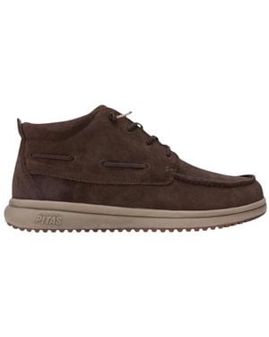 WALK IN PITAS Lace-Up Boots - Brown