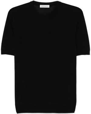 GOES BOTANICAL Botanisches Crew Neck T-Shirt - Schwarz
